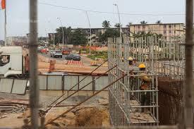 Une vue des travaux sur l’échangeur Akwaba.