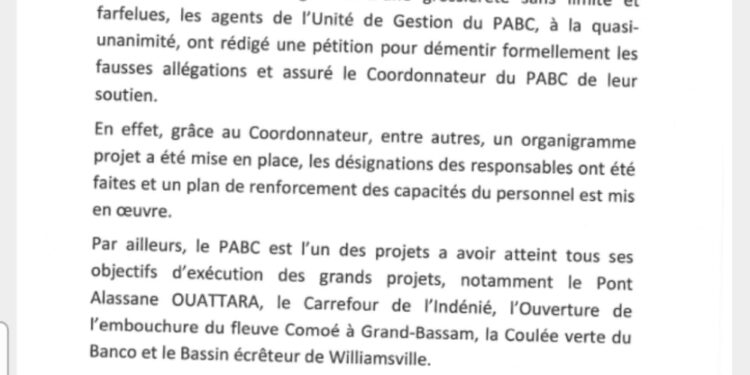 Crise profonde au PABC : Quand le coordonnateur tente de cacher le soleil de la main